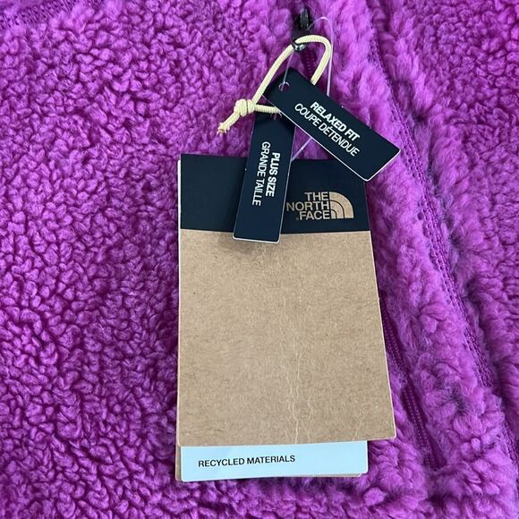 The North Face 2XL Extreme Pile Full Zip Fleece Jacket Purple Cactus Flower NWT - Picture 8 of 12